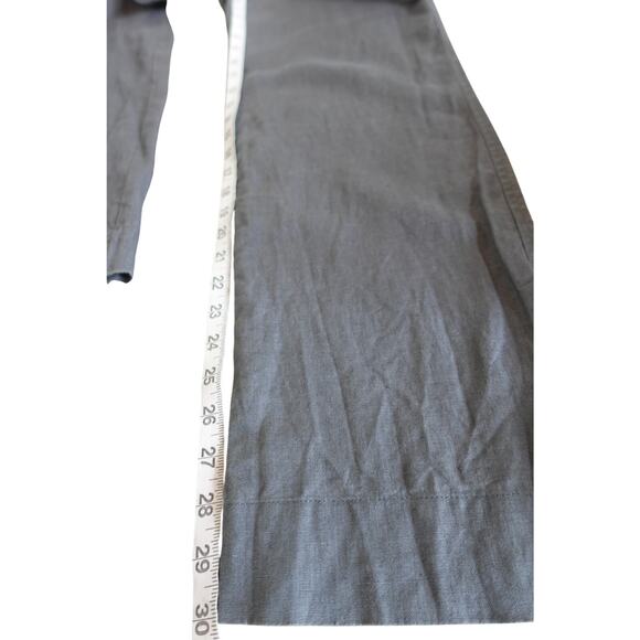 Tahari Vintage 90s Pants Womens 4 Gray Linen Minimal Dark Academia Lagenlook - Picture 6 of 9